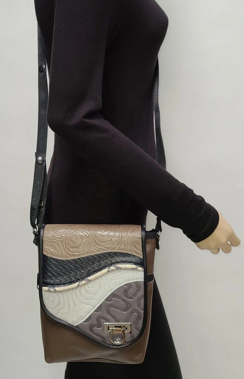 Taupe Wave Leather
